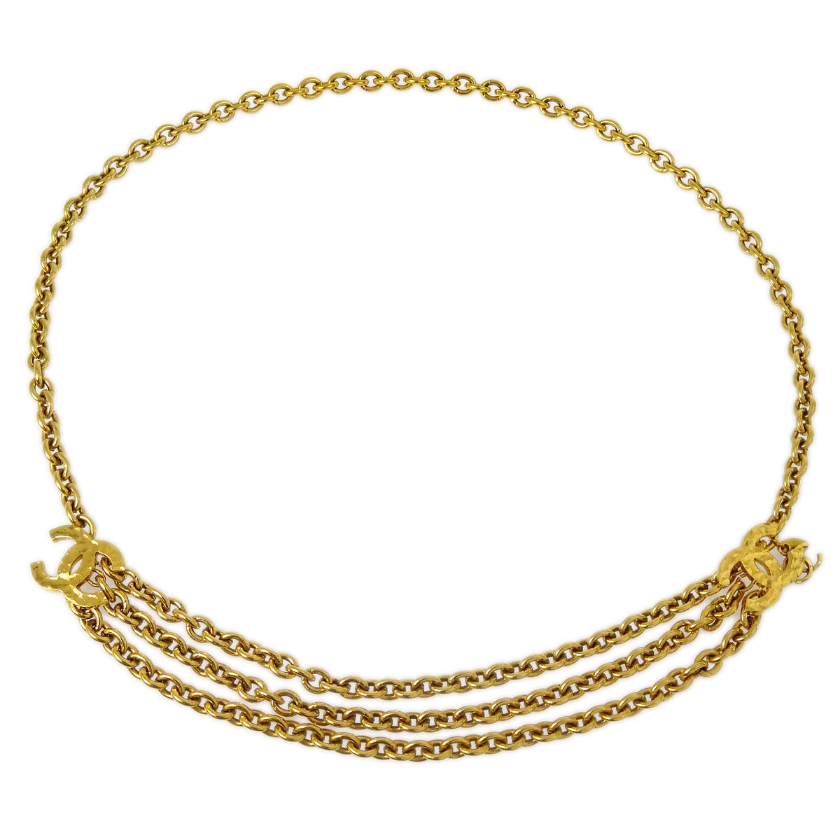 Luxury Chanel CC Chain Belt Gold 684 Small New