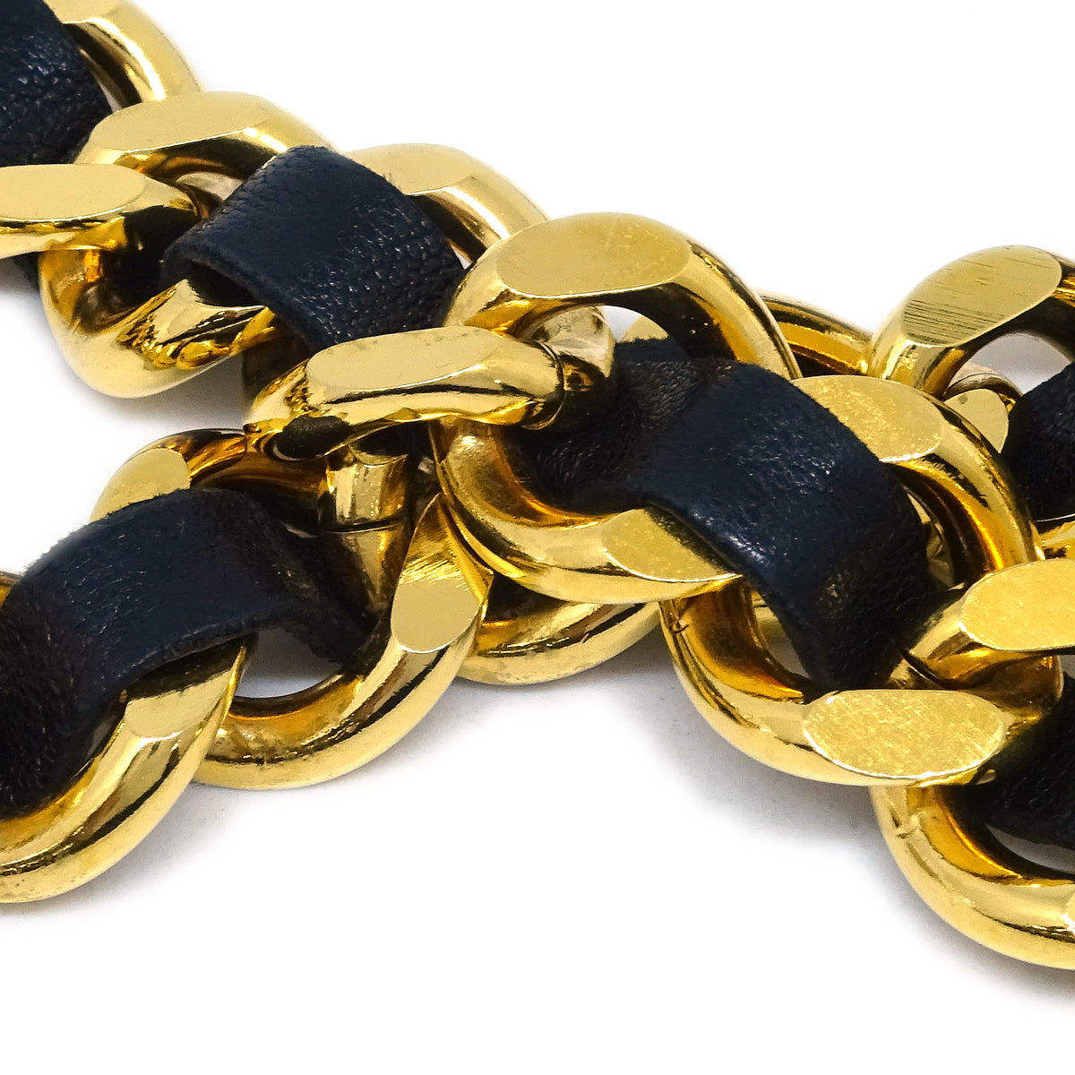 Luxury Chanel Medallion Chain Belt Black 94P Small New