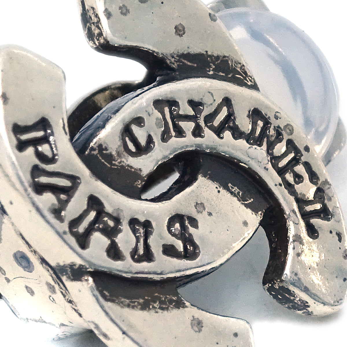 Luxury Chanel CC Earrings Clip-On Silver 99A