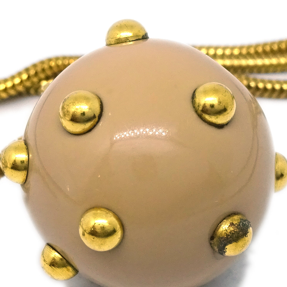 Luxury Chanel Ball Pendant Necklace Gold