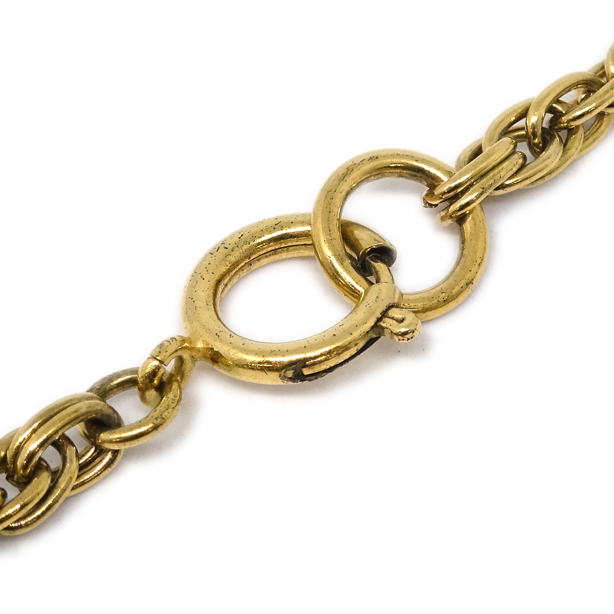 Luxury Chanel Bag Chain Pendant Necklace Gold 95P