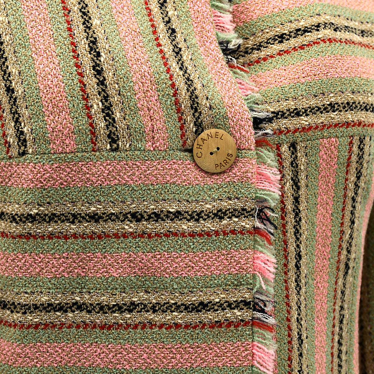 Luxury Chanel Collarless Jacket Beige 00C #34