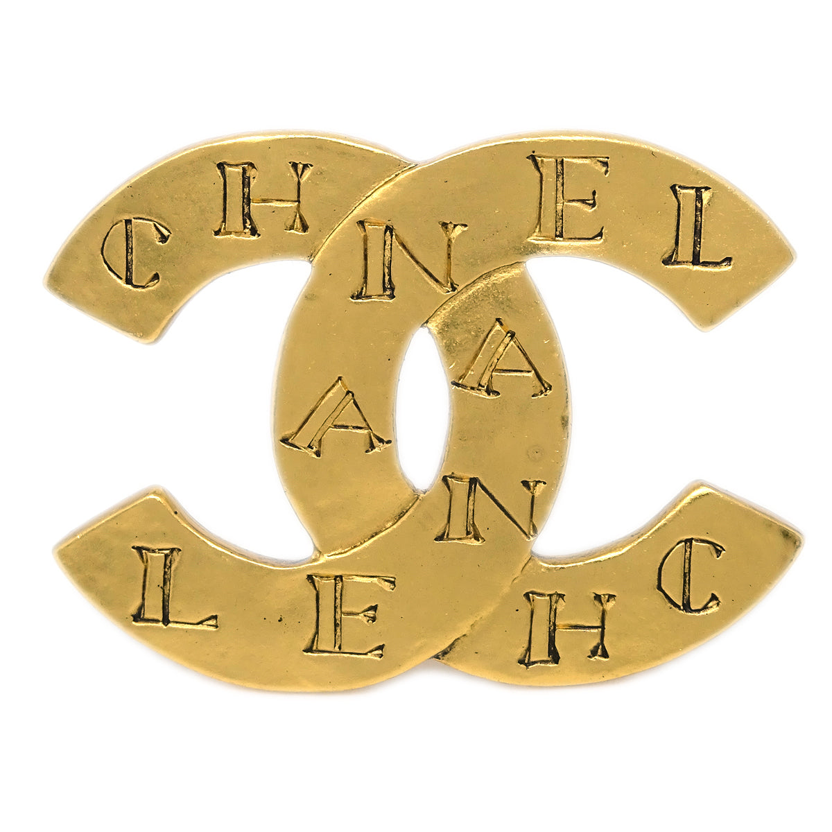 Luxury Chanel CC Brooch Pin Gold 99A