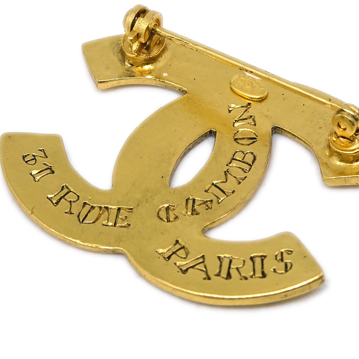 Luxury Chanel CC Brooch Pin Gold 99A