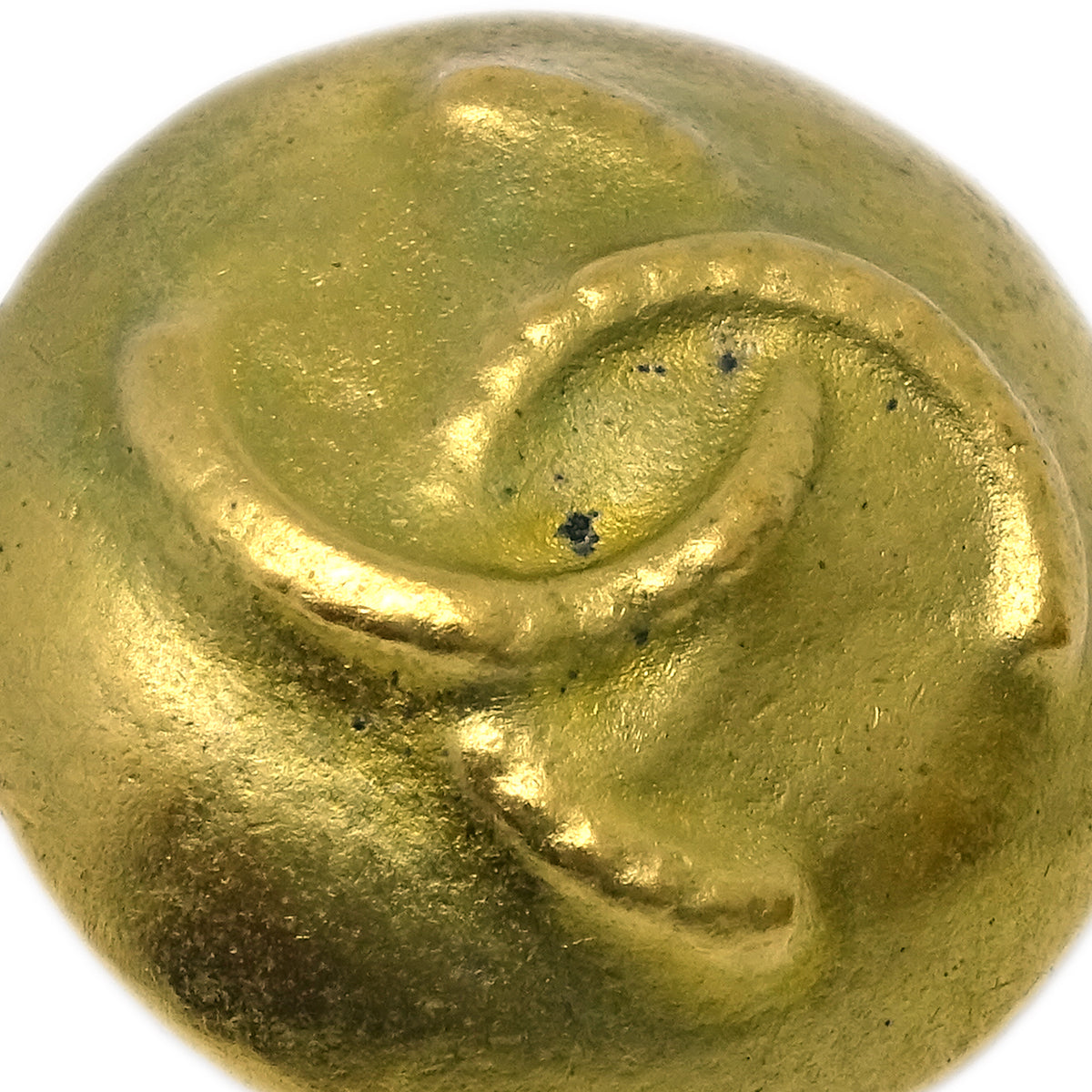 Luxury Chanel Button Earrings Clip-On Gold 95C
