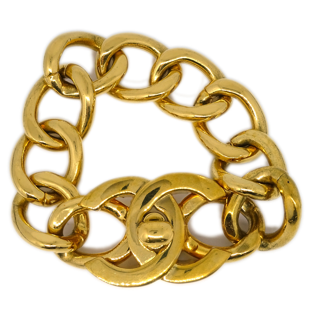 Luxury Chanel Turnlock Bracelet Gold 95A