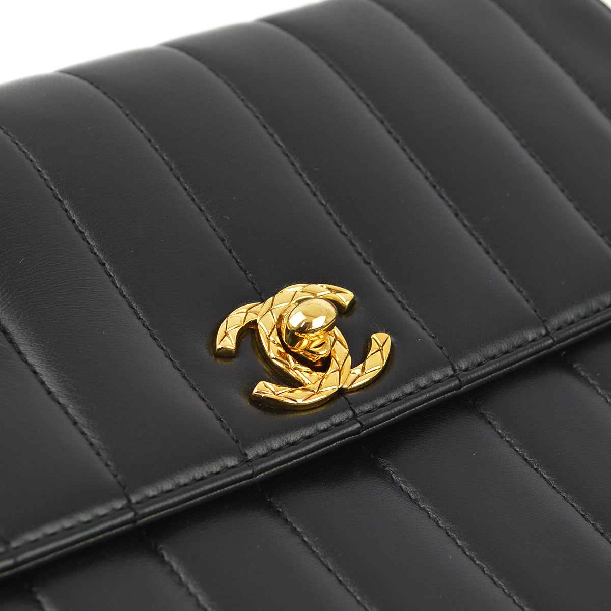 Luxury Chanel 1991-1994 Lambskin Vertical Stitch Flap Bag