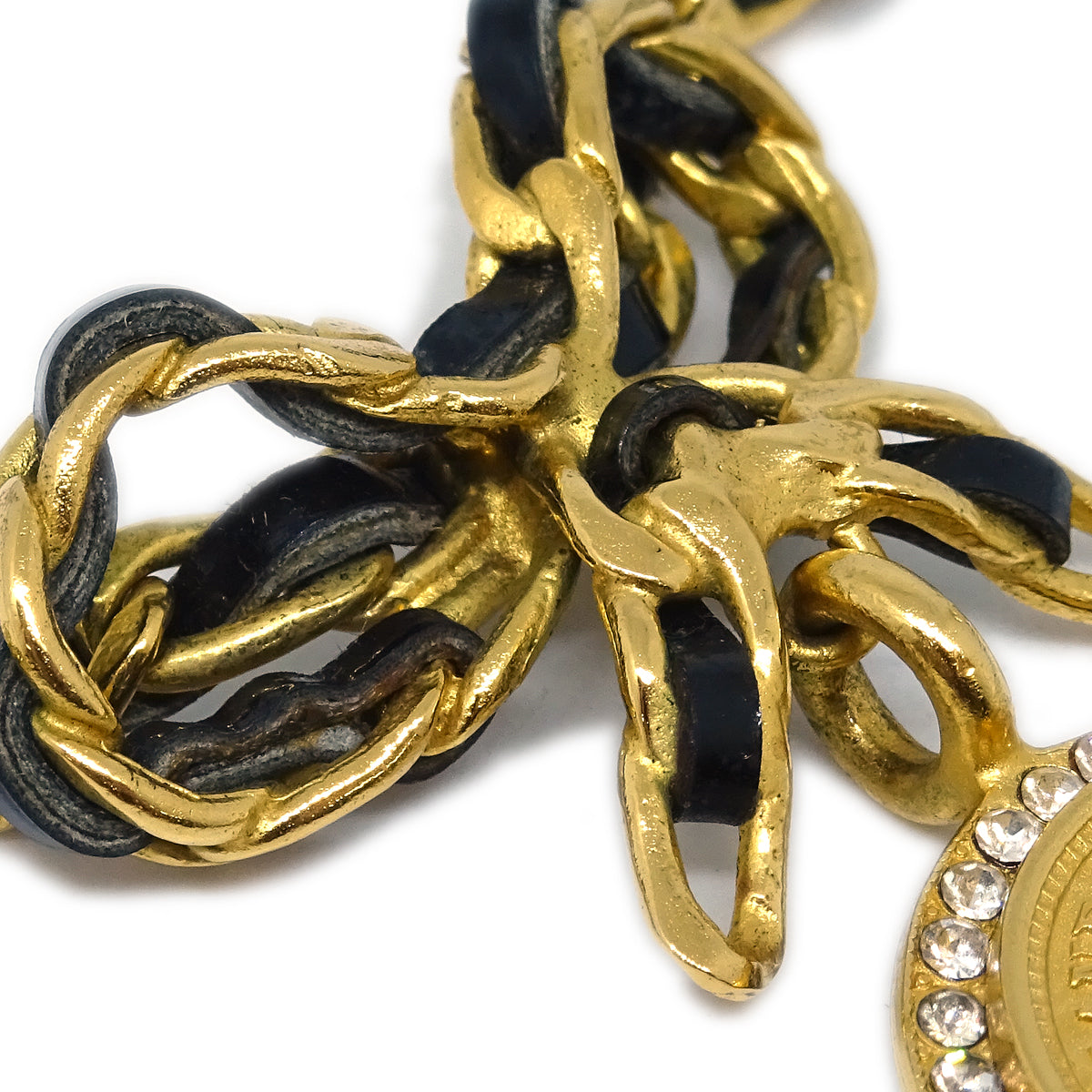 Luxury Chanel 1996 Crystal & Gold Medallion Choker