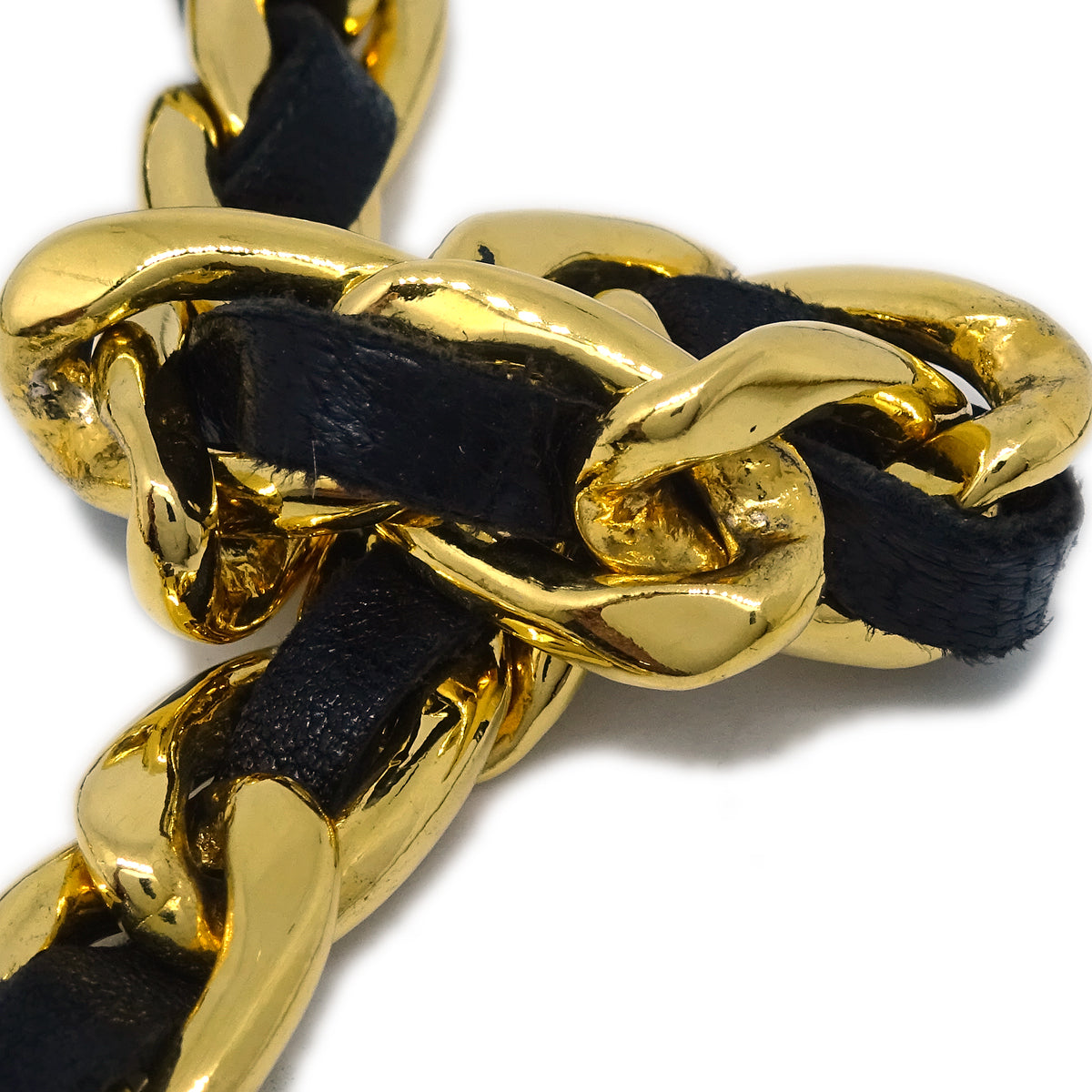 Luxury Chanel Medallion Chain Belt Black 94A Small New