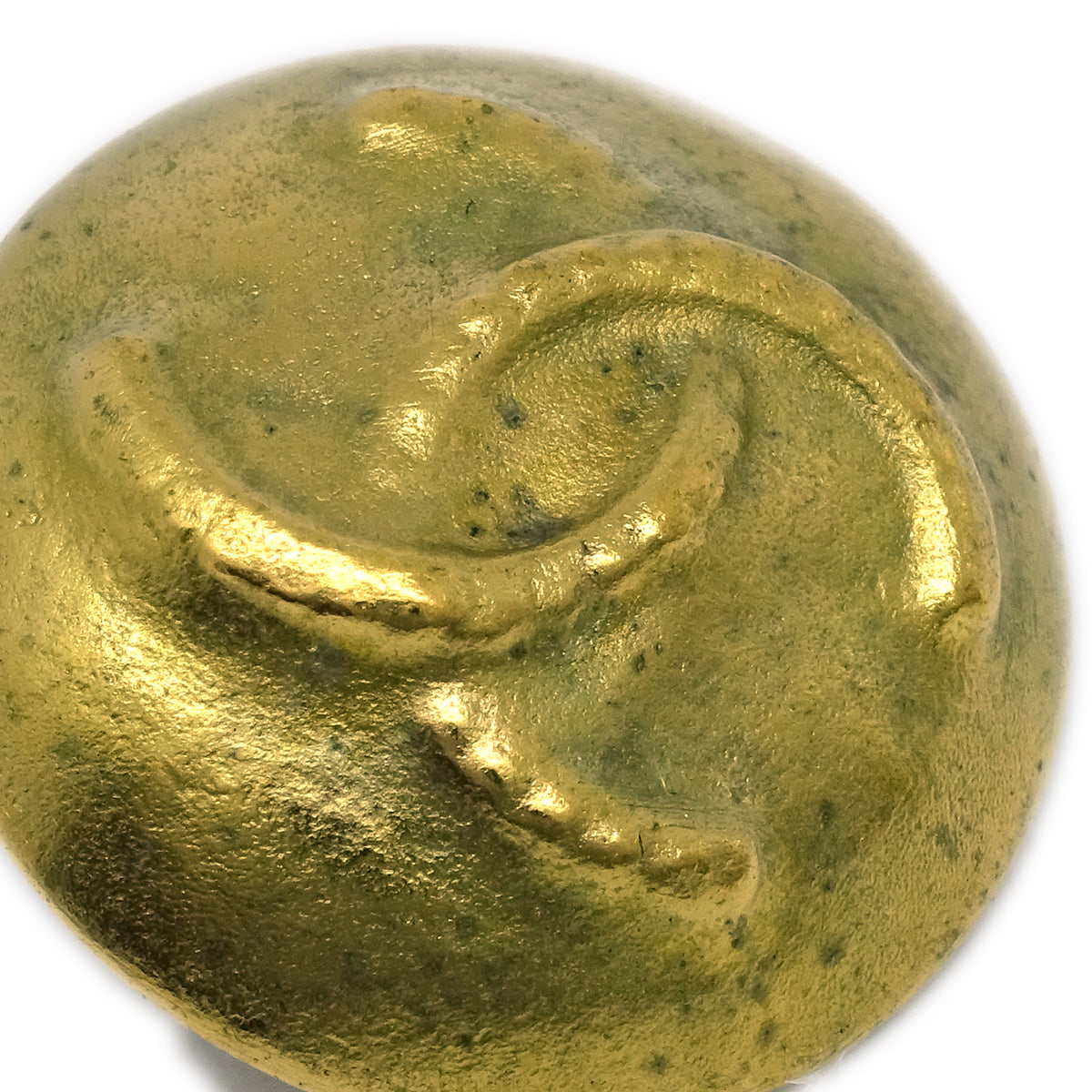 Luxury Chanel Gold Button Earrings Clip-On 95P