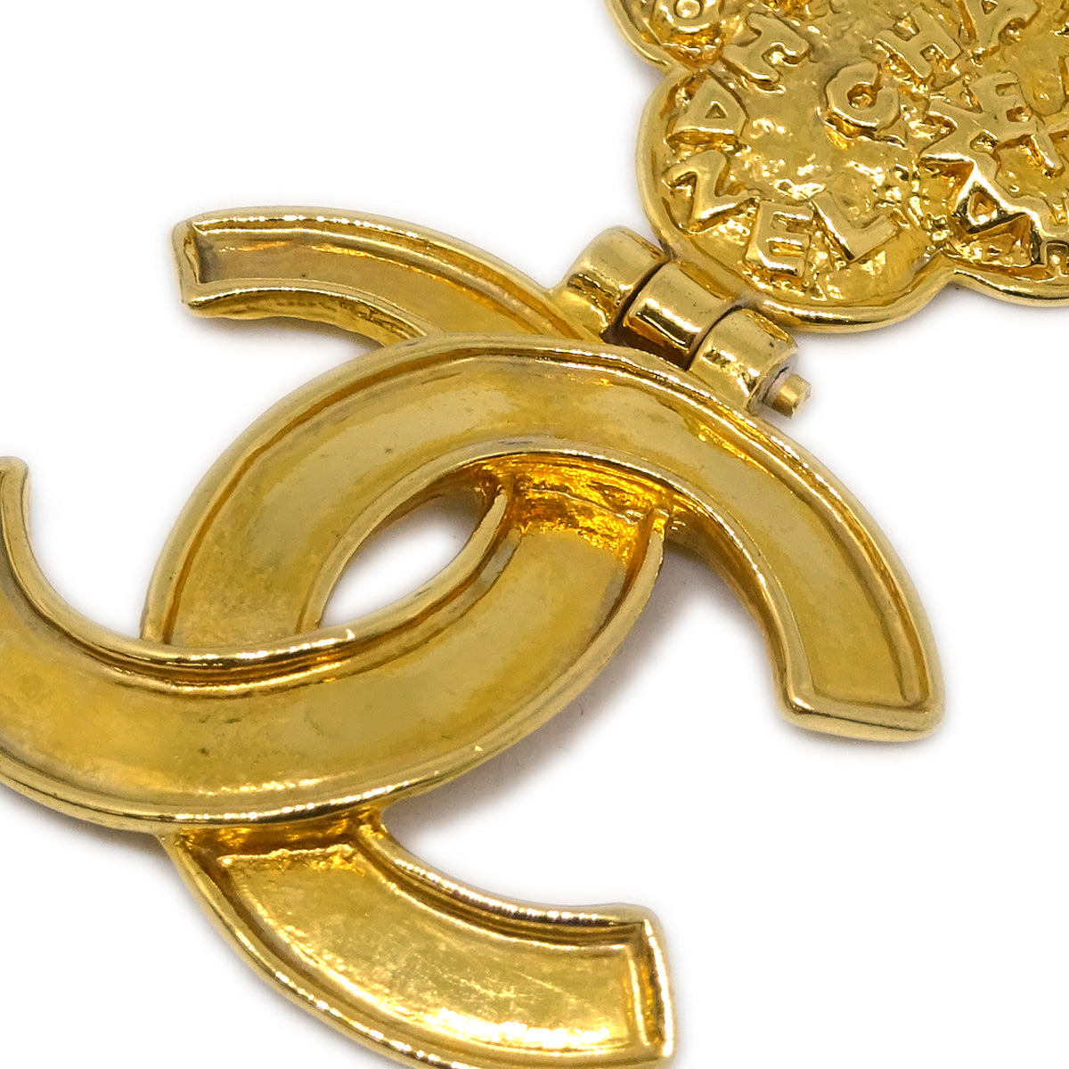 Luxury Chanel CC Gold Chain Pendant Necklace 95A