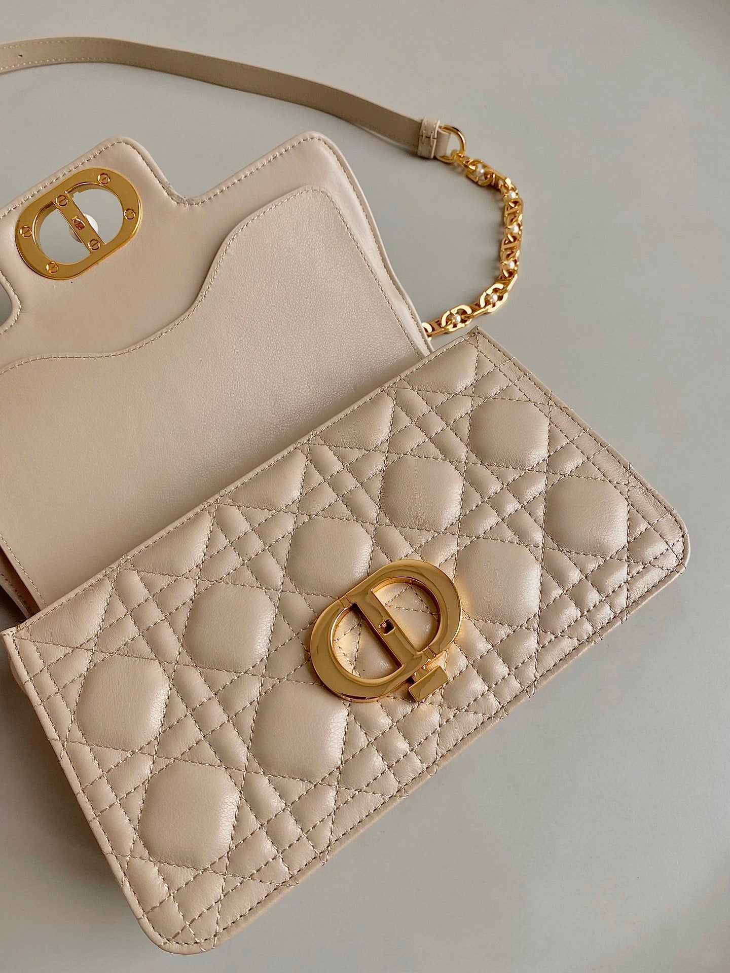 Luxury DiorMINI JOLIE 22 BAG BEIGE CREAM CALFSKIN