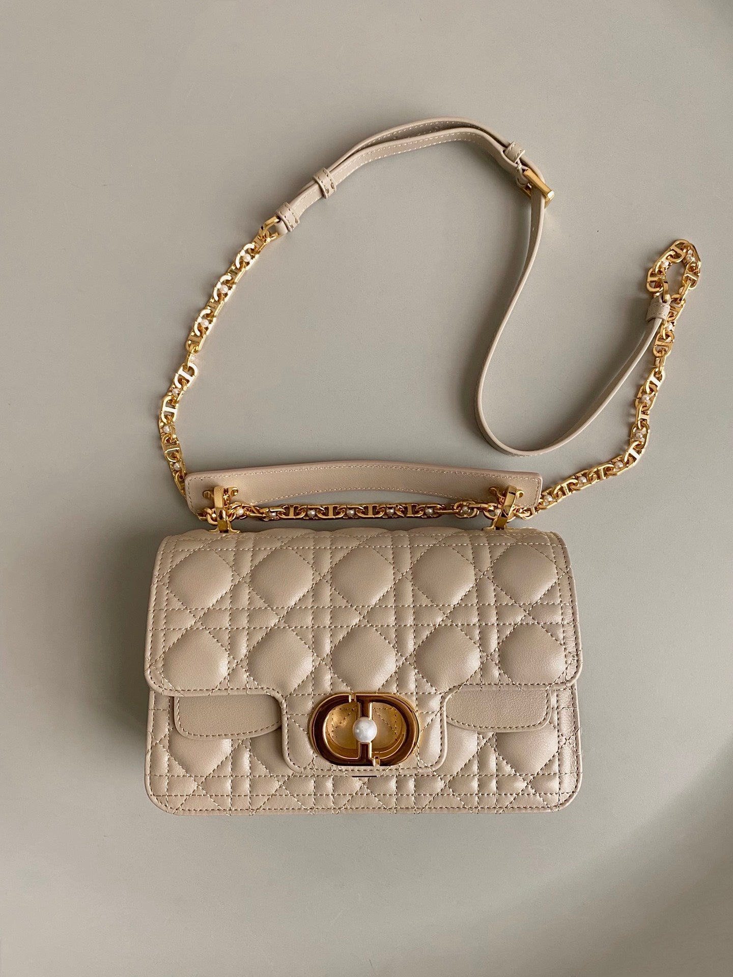 Luxury DiorMINI JOLIE 22 BAG BEIGE CREAM CALFSKIN