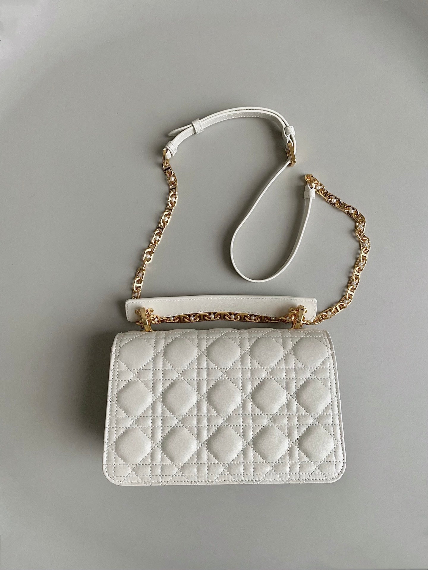 Luxury DiorMINI JOLIE 22 BAG WHITE CALFSKIN