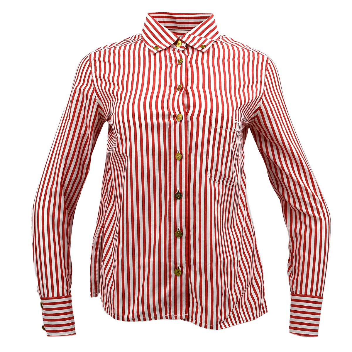 Luxury Chanel Shirt Blouse Red
