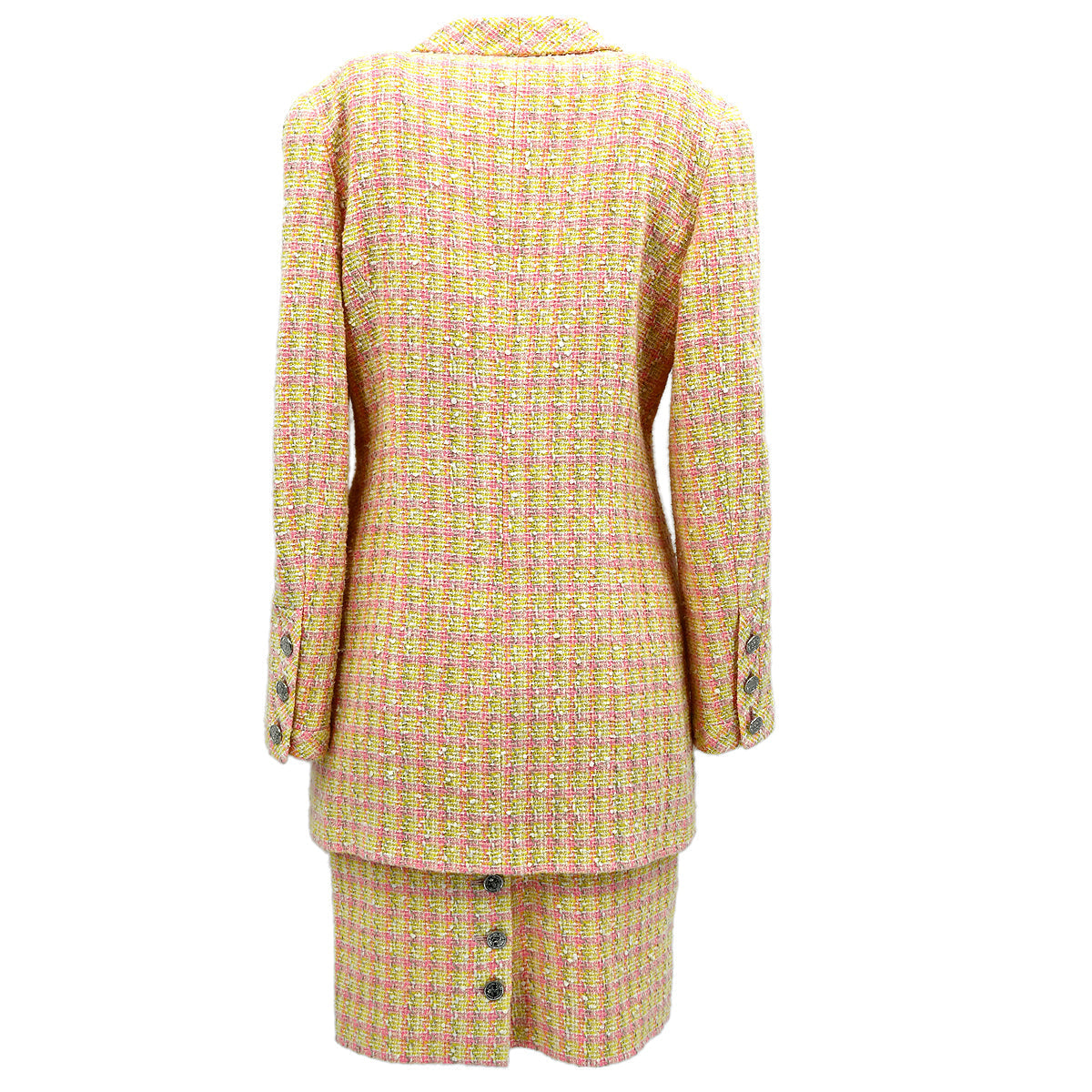 Luxury Chanel Setup Suit Jacket Skirt Pink 96P #40