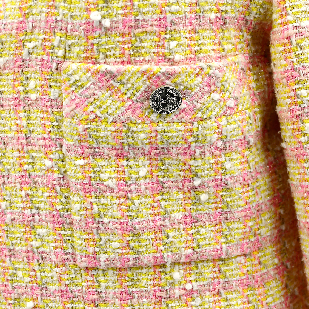 Luxury Chanel Setup Suit Jacket Skirt Pink 96P #40