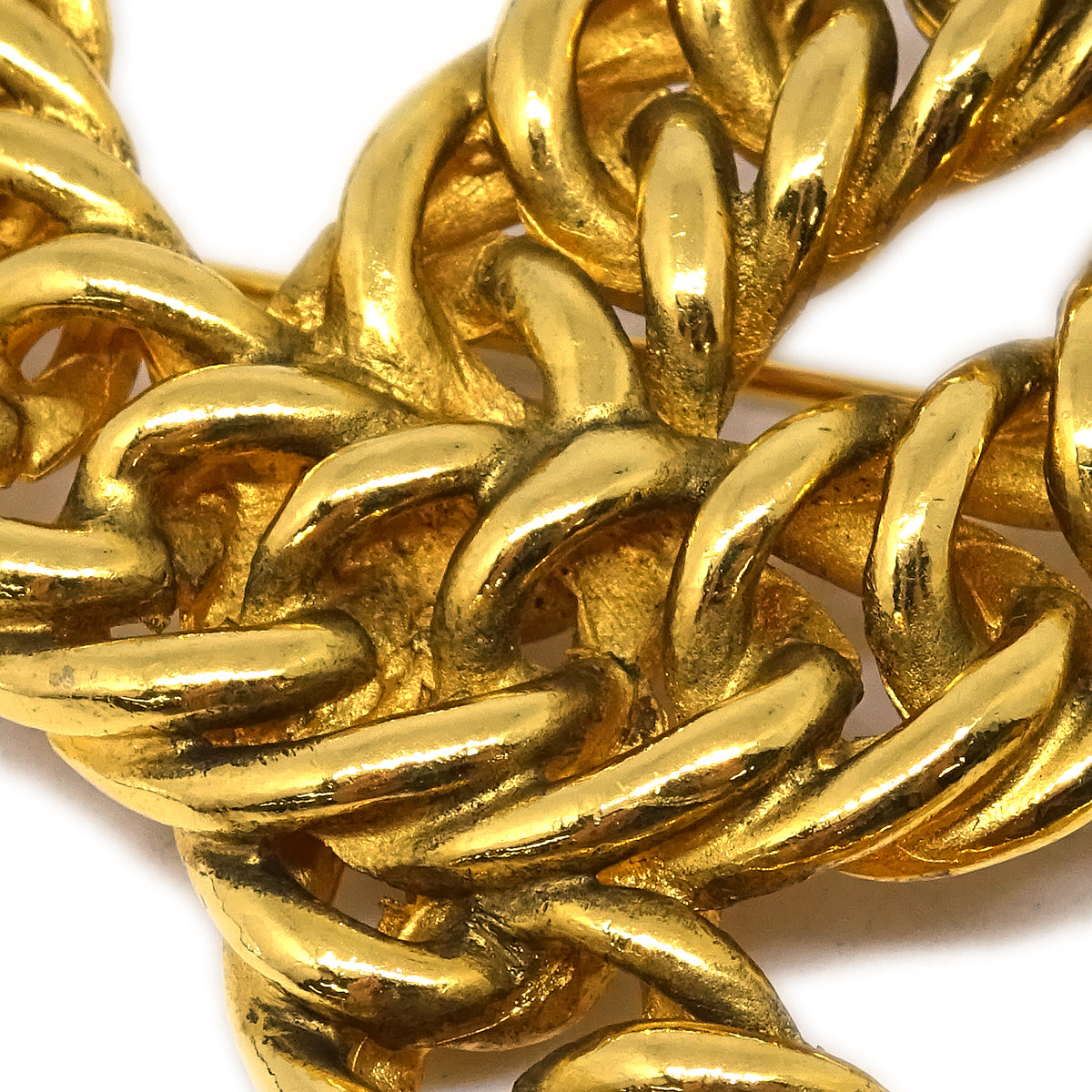 Luxury Chanel CC Brooch Pin Gold 1107