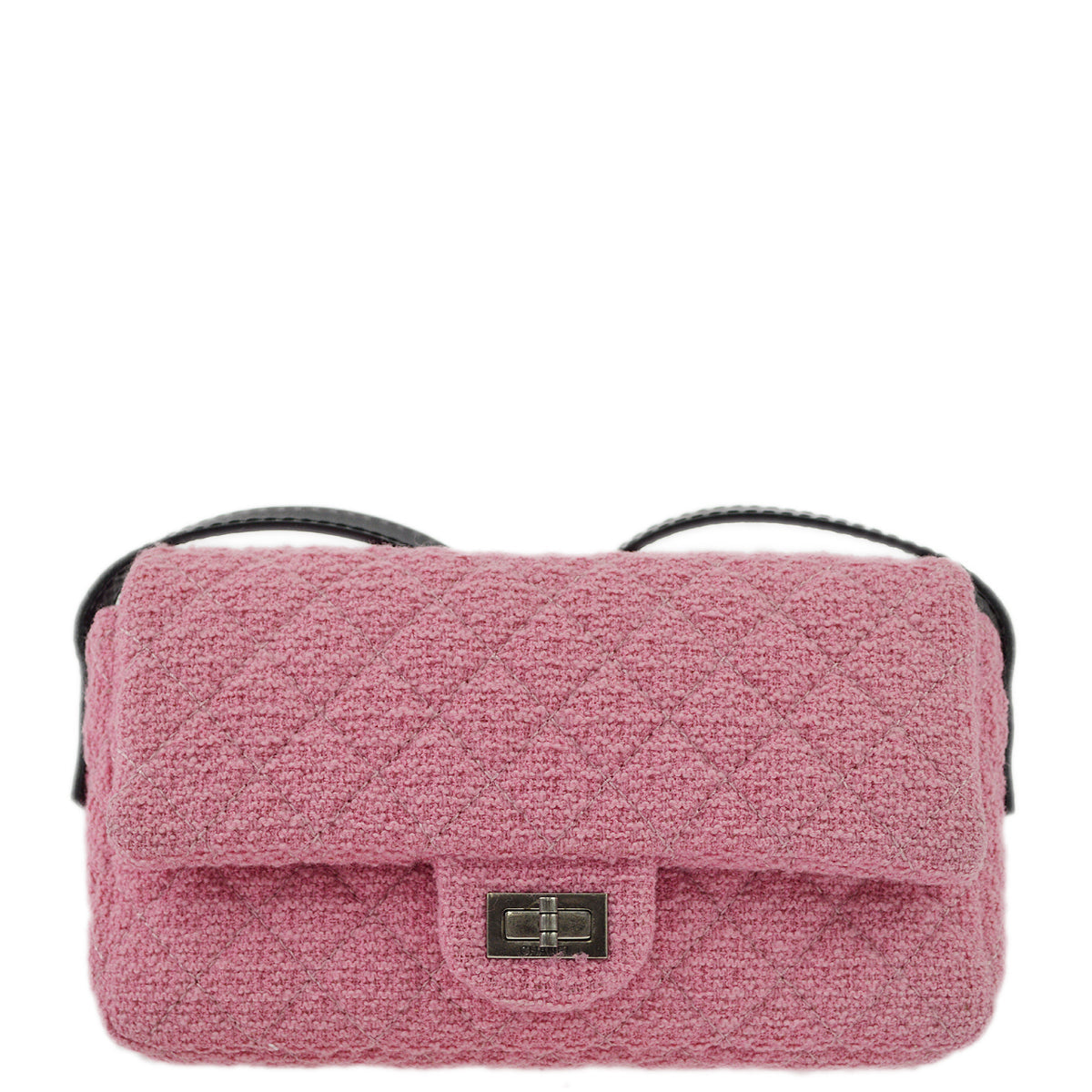 Luxury Chanel 2009-2010 Tweed Mademoiselle Lock Shoulder Bag