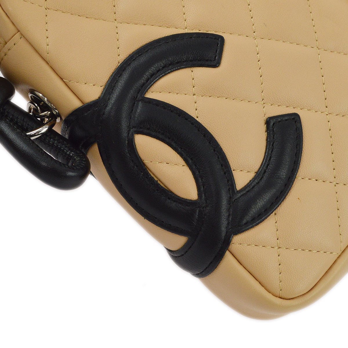 Luxury Chanel 2003-2004 Beige Calfskin Cambon Ligne Shoulder Bag