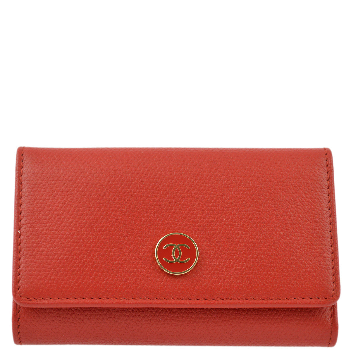 Luxury Chanel Red Caviar Six Hook Key Case Small New