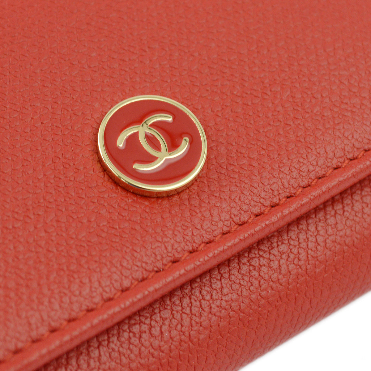 Luxury Chanel Red Caviar Six Hook Key Case Small New