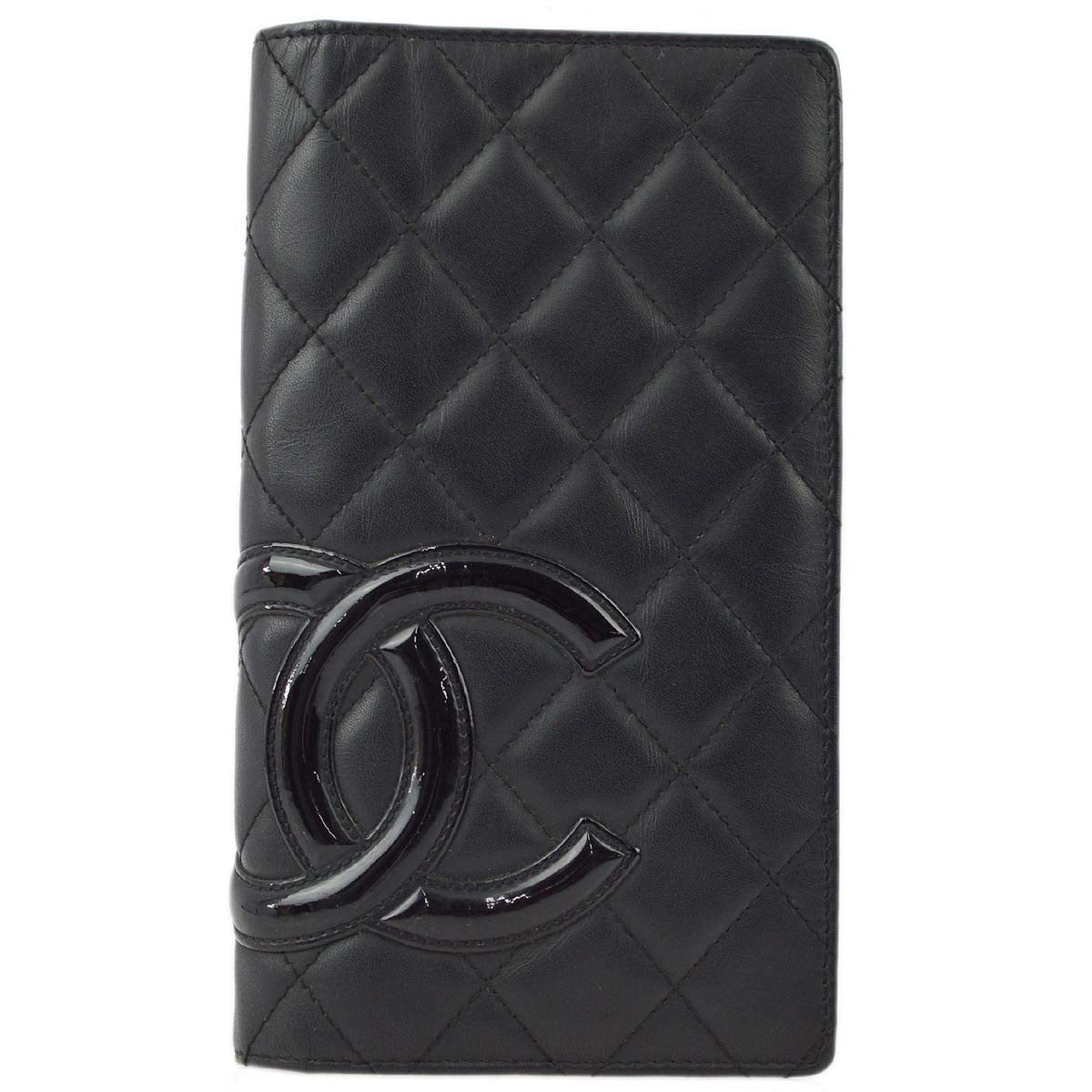 Luxury Chanel Black Calfskin Cambon Ligne Long Wallet
