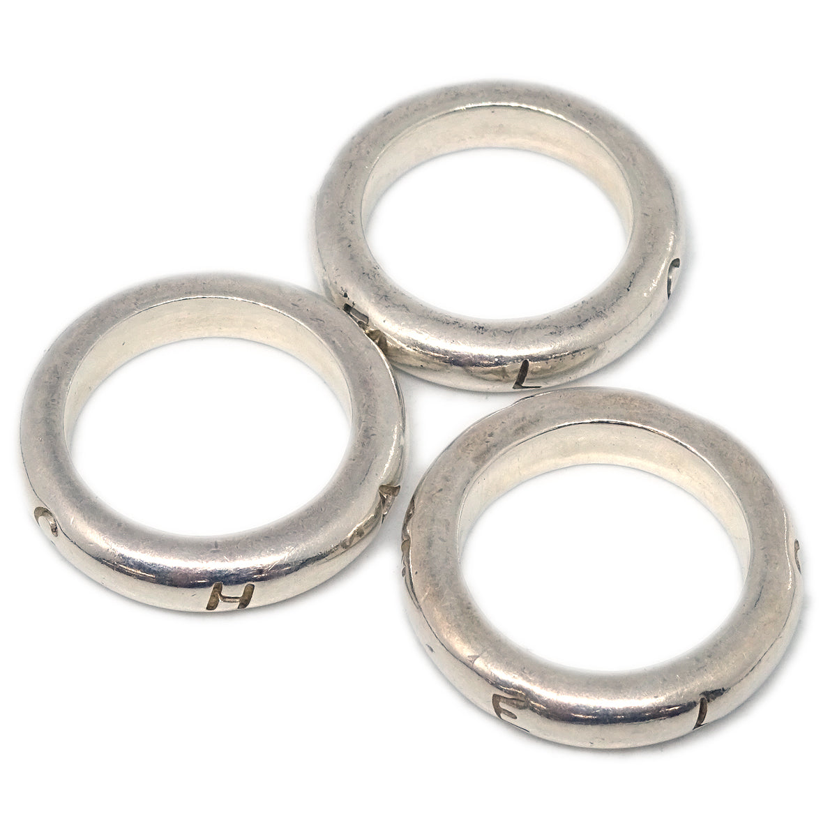 Luxury Chanel 3 Rings Set #51.5 #52 #52.5 SV925