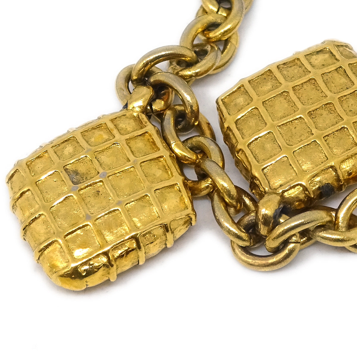 Luxury Chanel Mademoiselle Chain Pendant Necklace Gold