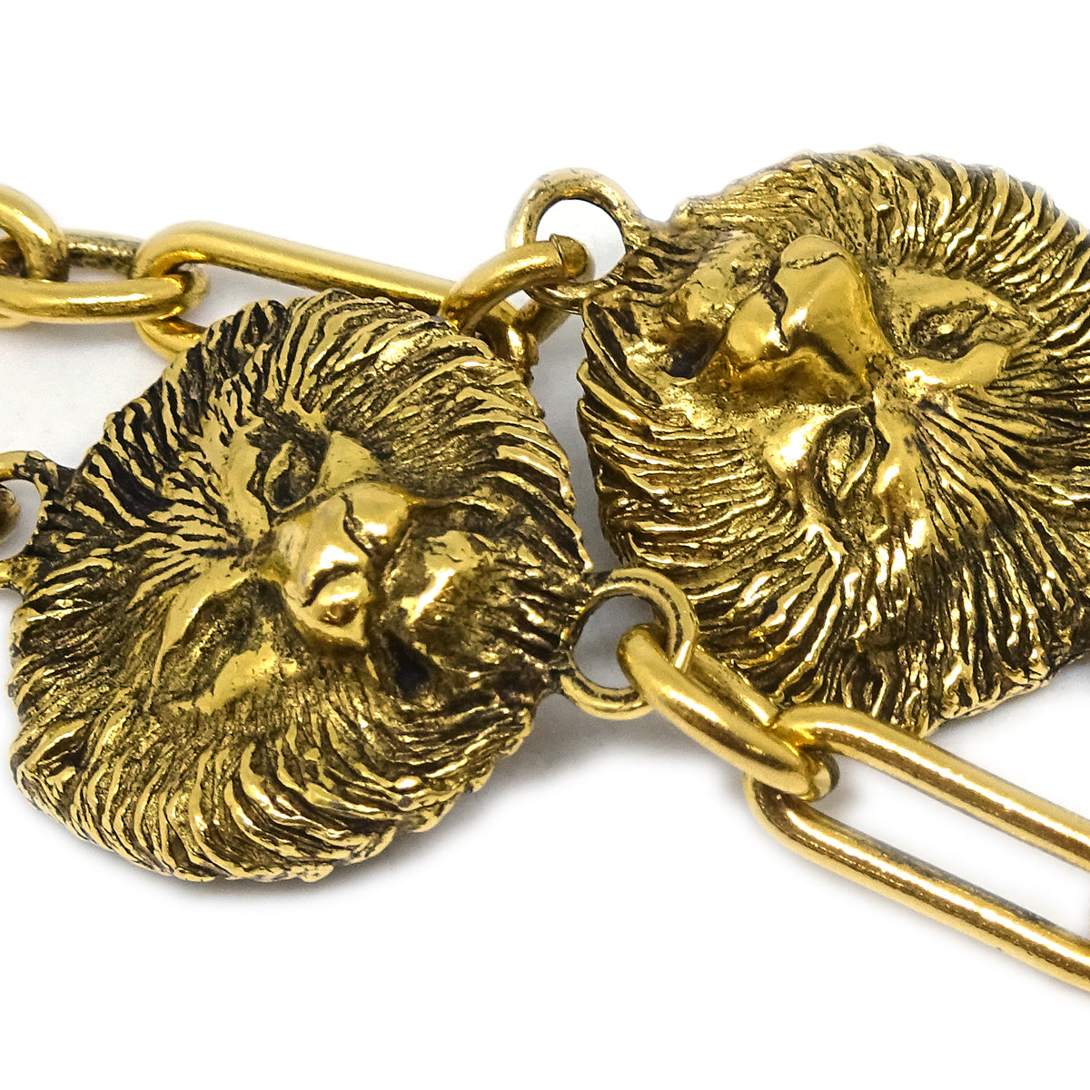 Luxury Chanel Lion Gold Chain Necklace 1983