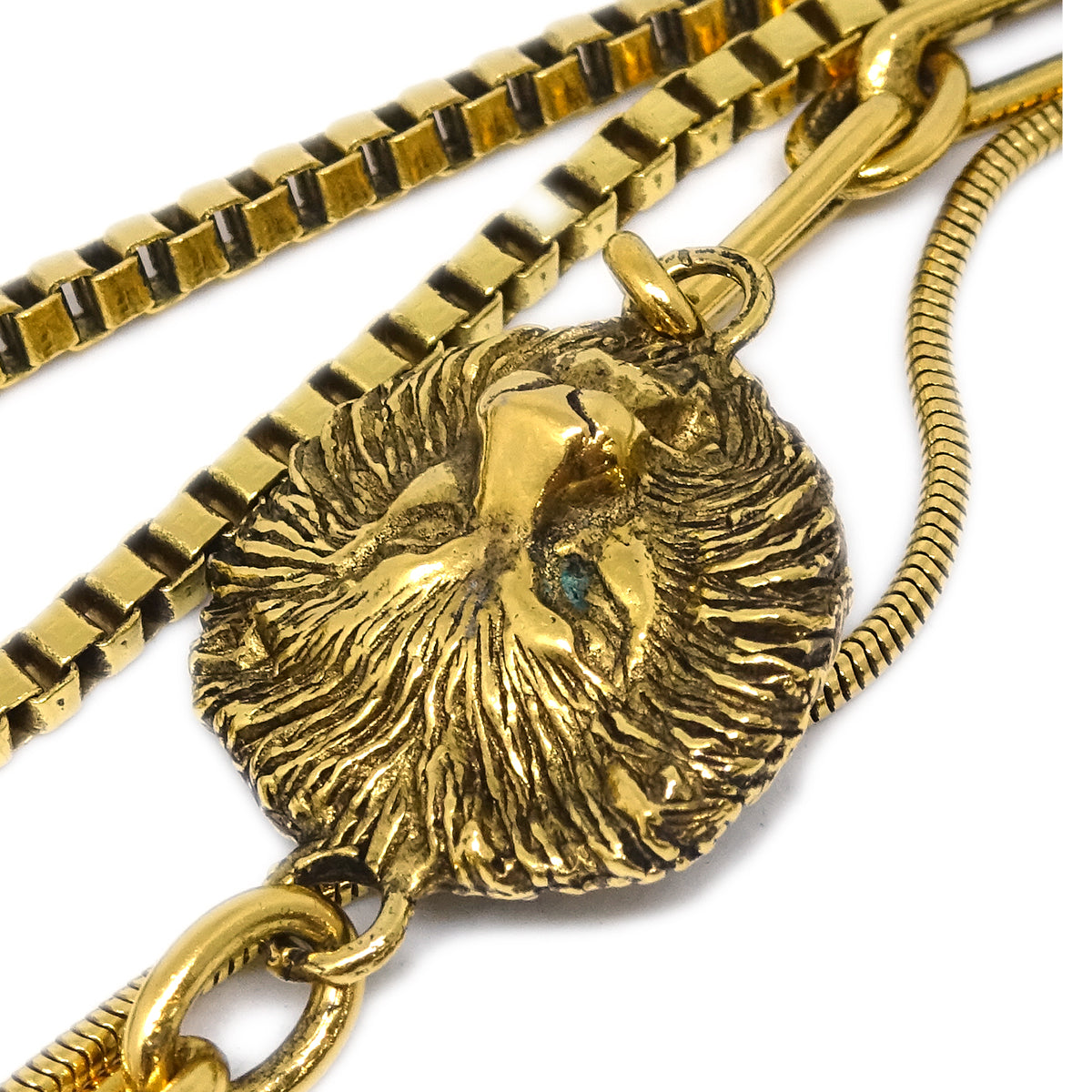 Luxury Chanel Lion Gold Chain Necklace 1983