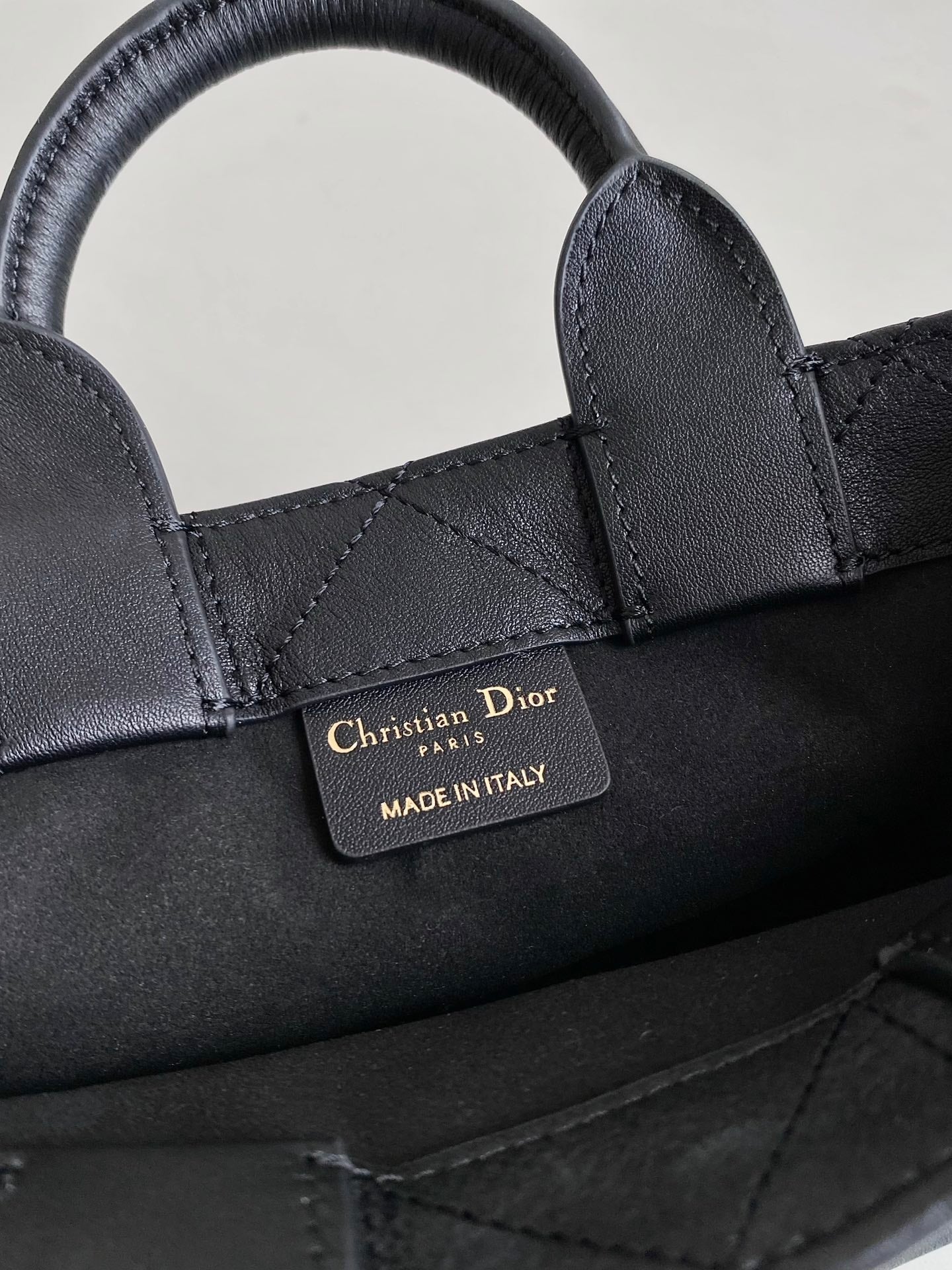 Luxury DiorMINI BOOK TOTE 21 BLACK MACCROCANNAGE CALFSKIN