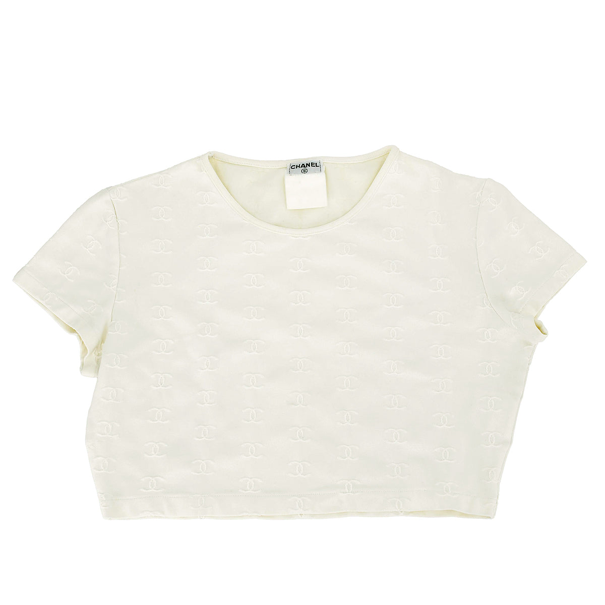 Luxury Chanel Cropped T-shirt White