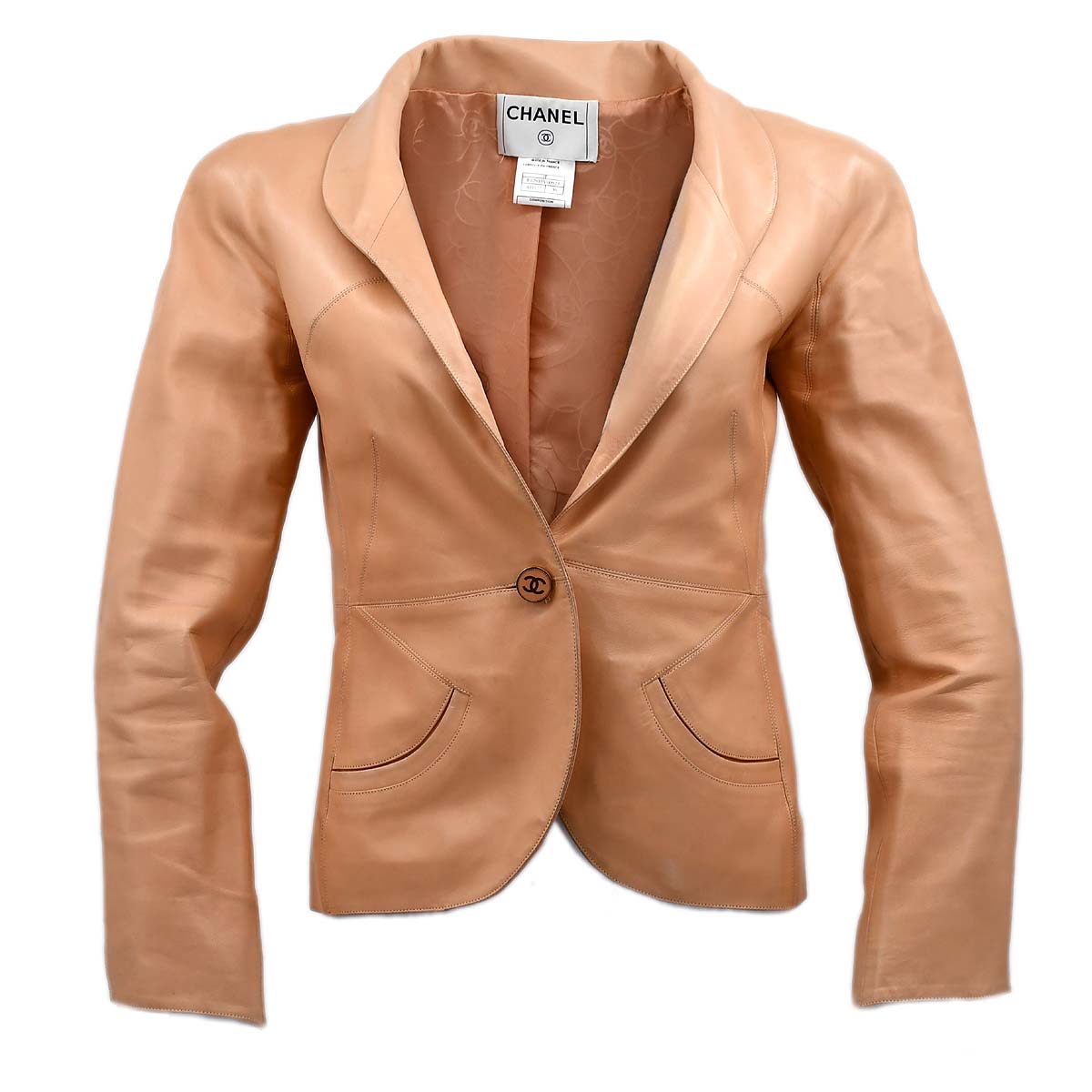Luxury Chanel Single Breasted Jacket Pink 01P #36