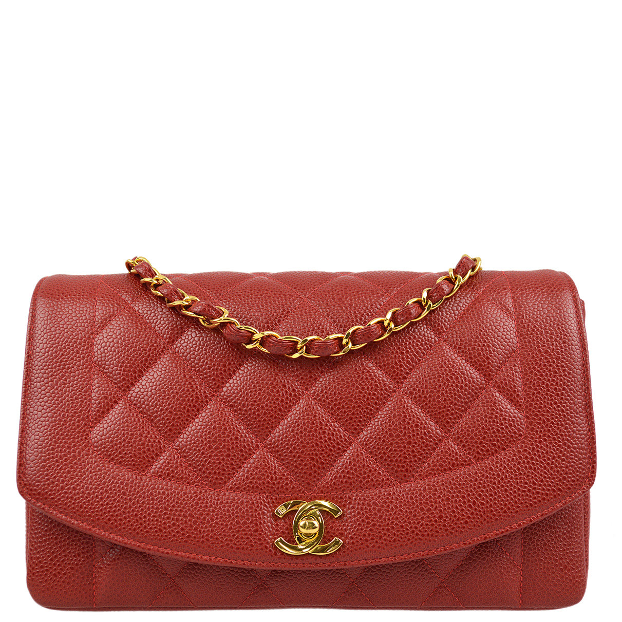 Luxury Chanel 1994-1996 Caviar Medium Diana Shoulder Bag