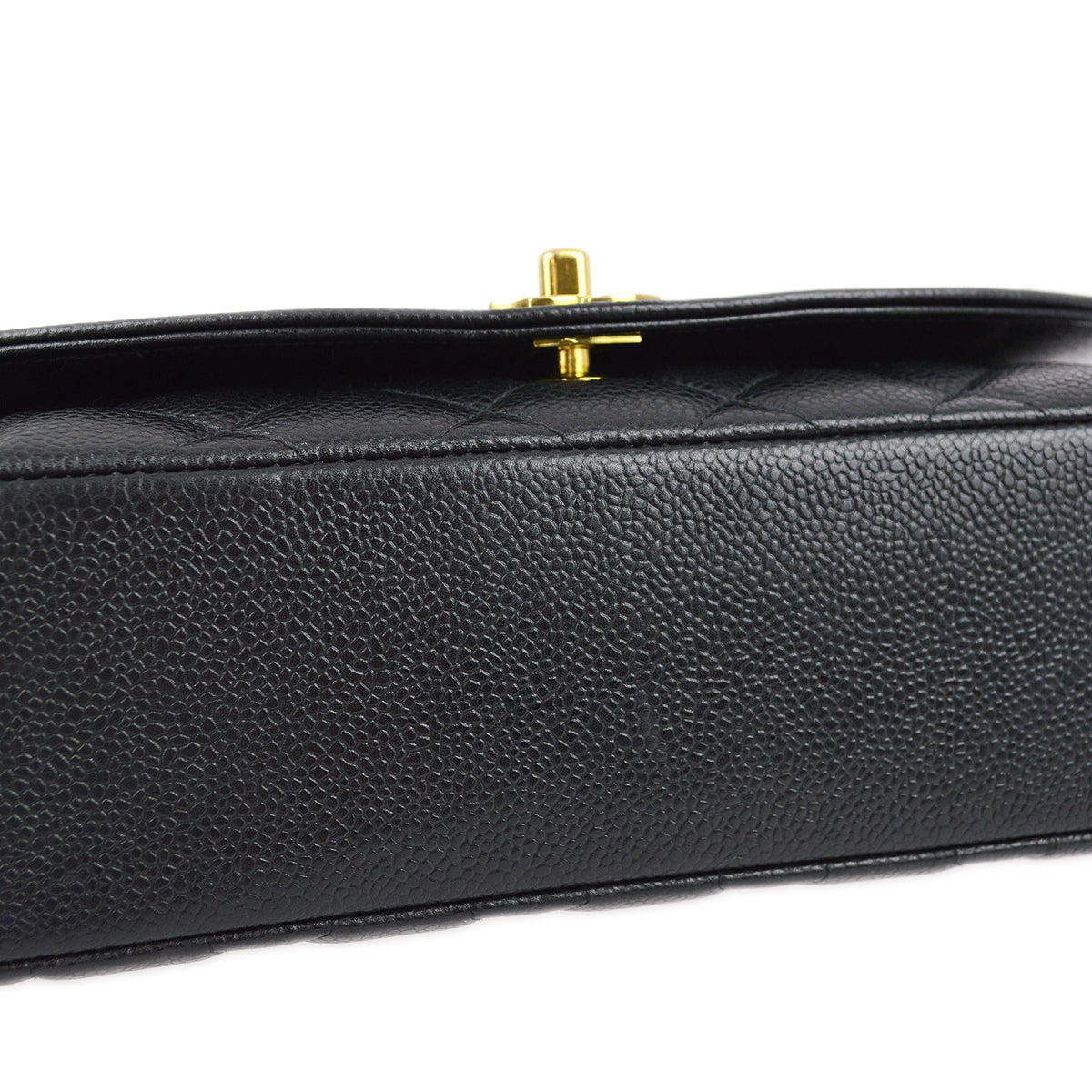 Luxury Chanel 1994-1996 Black Caviar Medium Diana Shoulder Bag