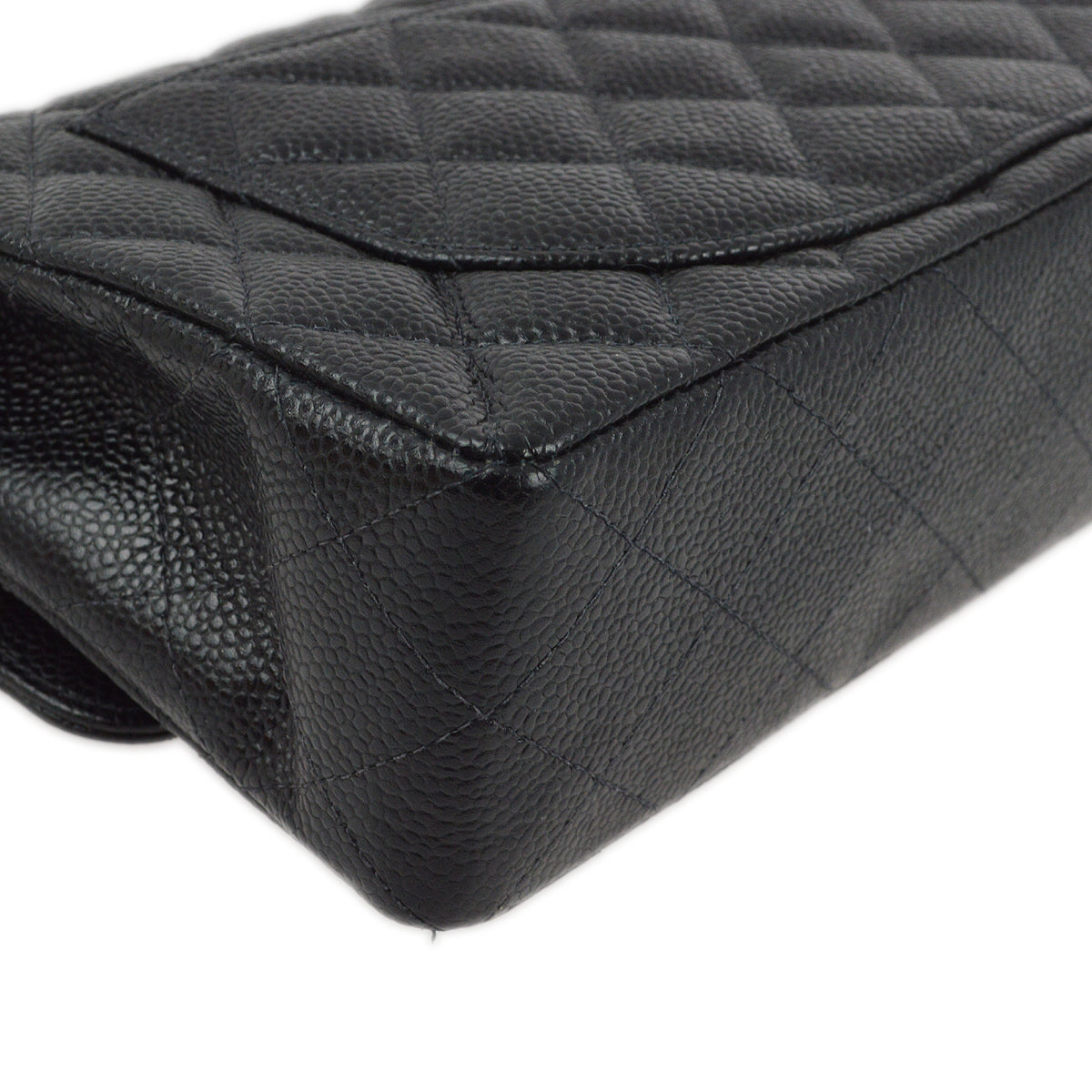 Luxury Chanel 2001-2003 Black Caviar Small Classic Double Flap Shoulder Bag