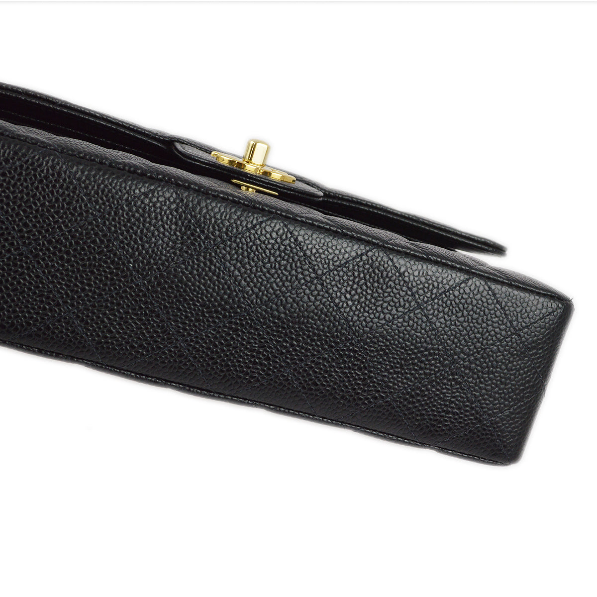 Luxury Chanel 2001-2003 Black Caviar Small Classic Double Flap Shoulder Bag