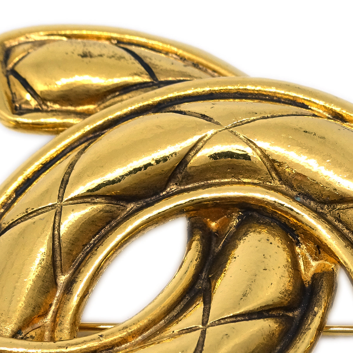 Luxury Chanel CC Brooch Pin Large Gold 1152