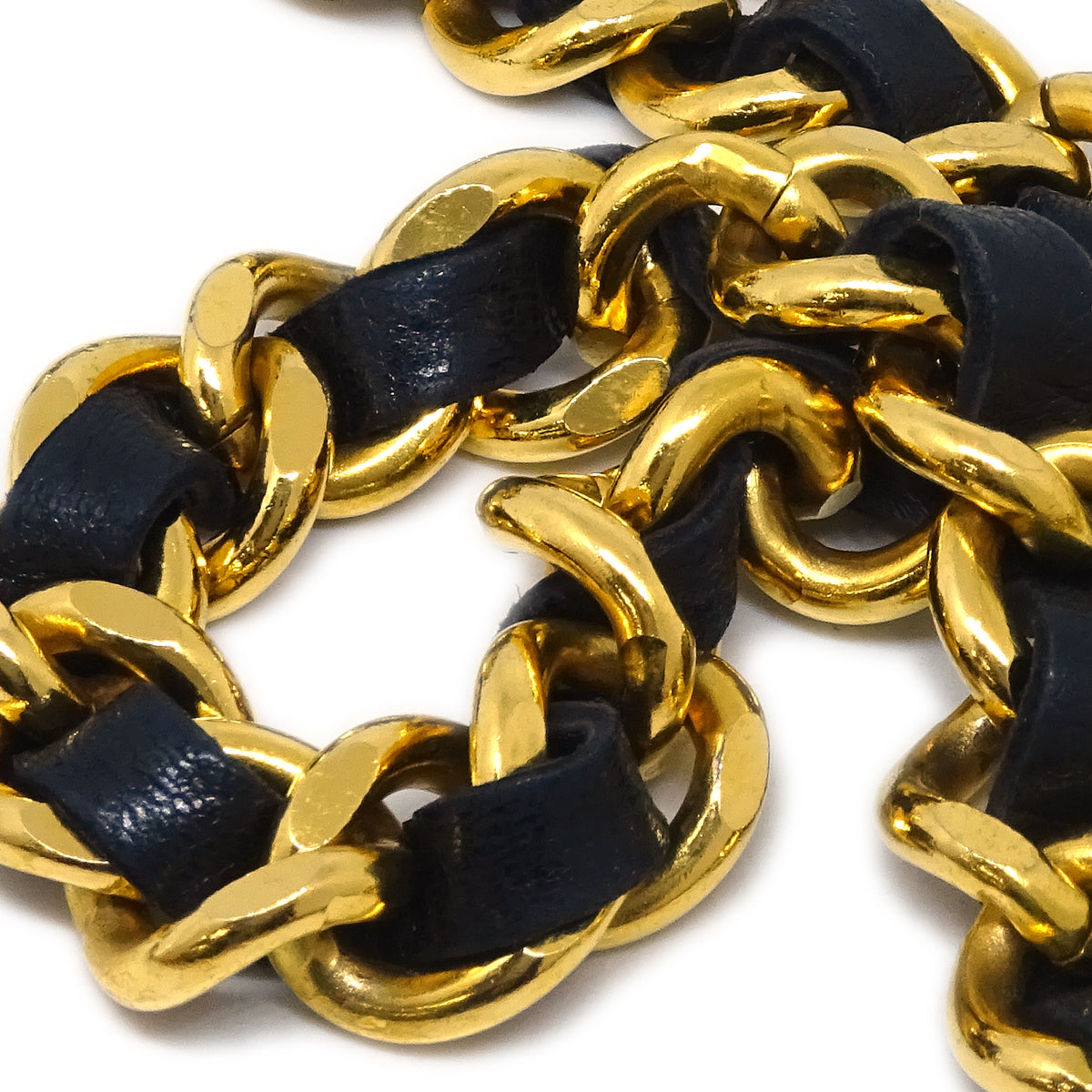Luxury Chanel Medallion Chain Belt Black Small New