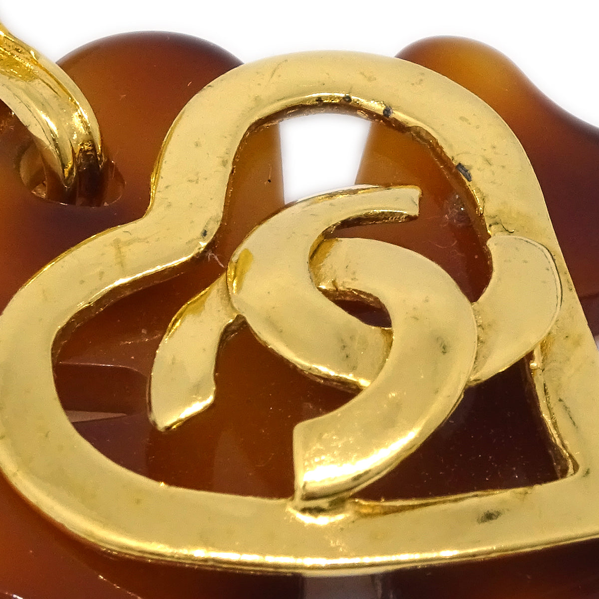 Luxury Chanel Clover Dangle Earrings Gold Clip-On 95P