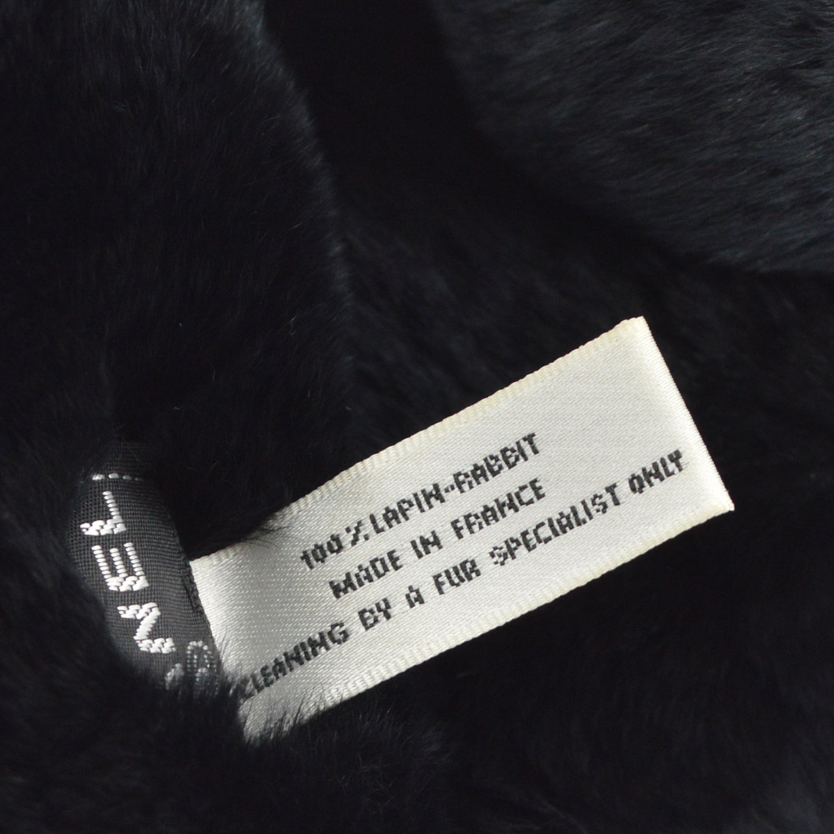 Luxury Chanel Fur Shawl Stole Black Small New