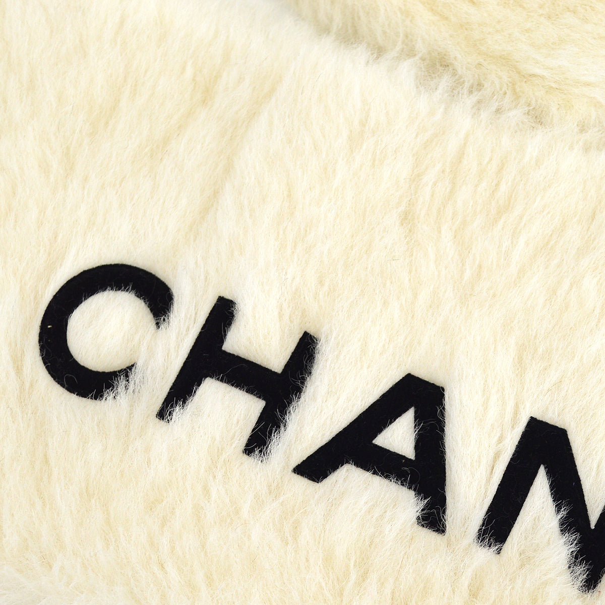 Luxury Chanel Fur Scarf White Small New
