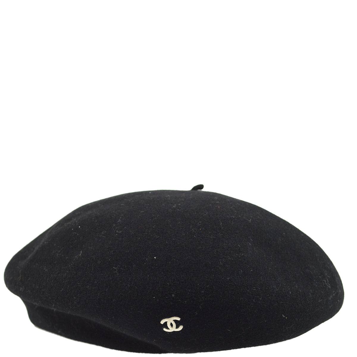 Luxury Chanel Oversize Black Hat Beret Small New