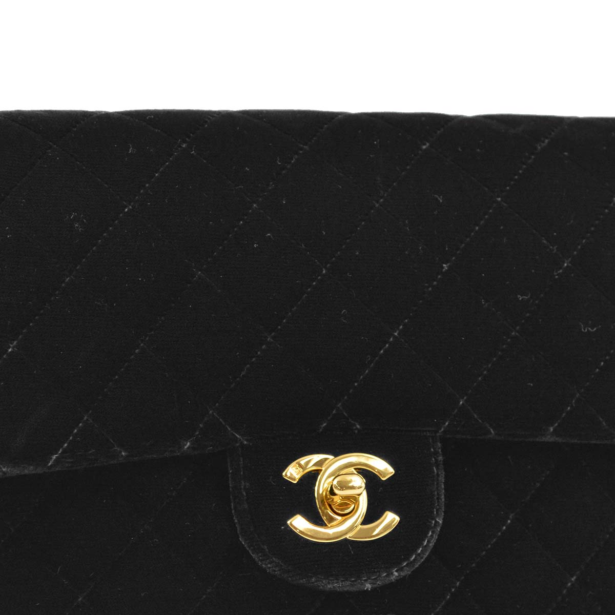 Luxury Chanel * 1994-1996 Black Velvet Classic Flap Chain Backpack