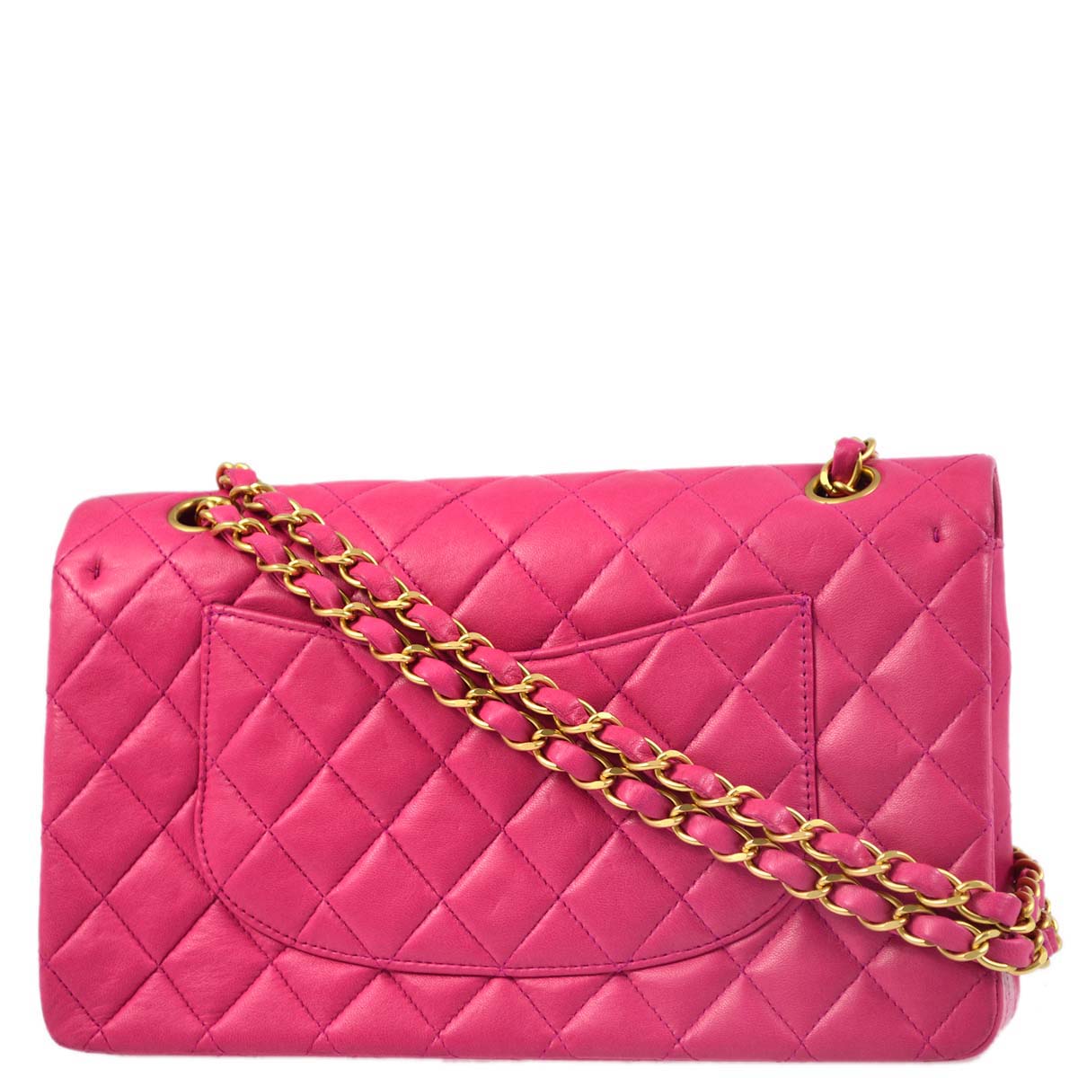 Luxury Chanel * 2000-2001 Pink Lambskin Medium Classic Double Flap Shoulder Bag