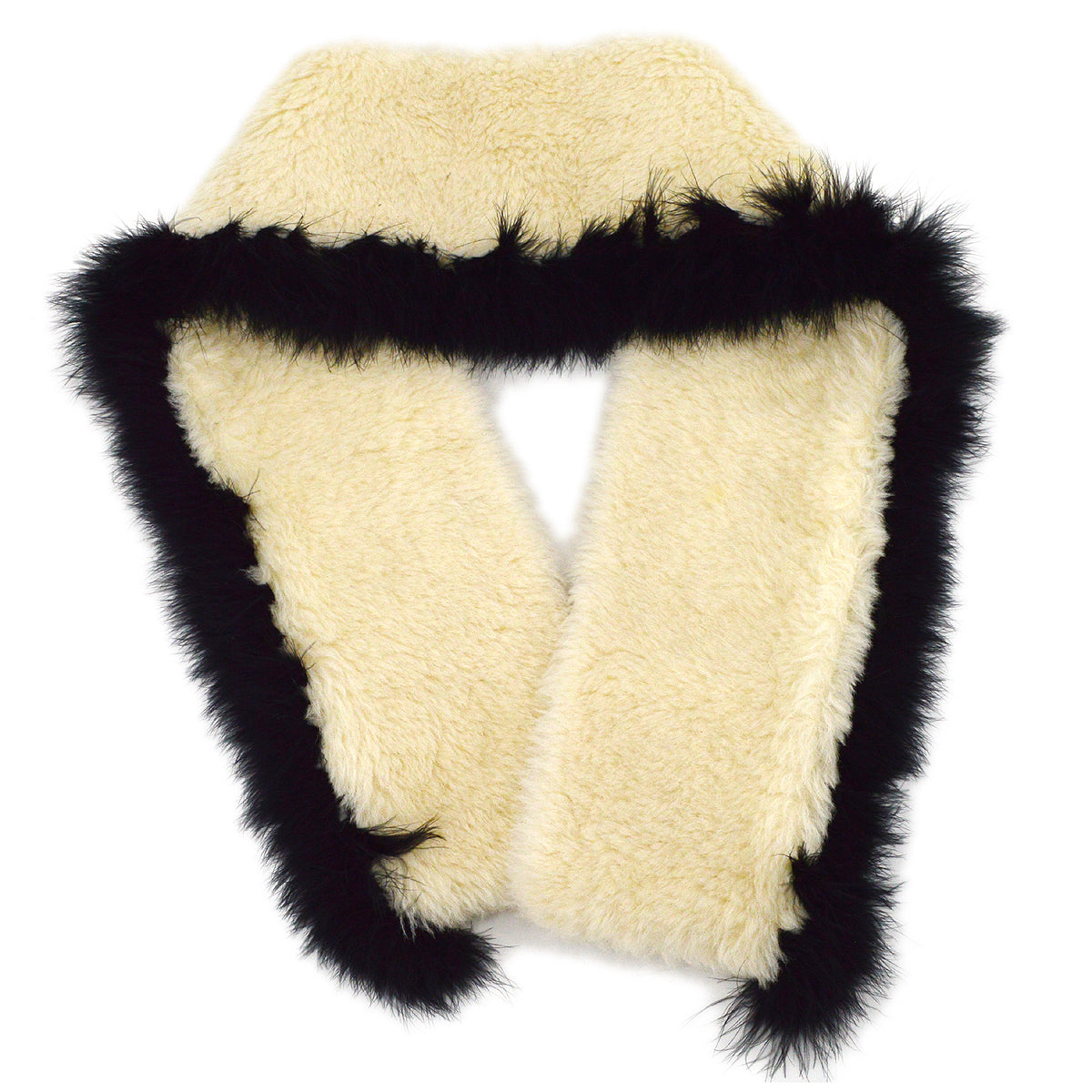 Luxury Chanel Fur Stole White Small New