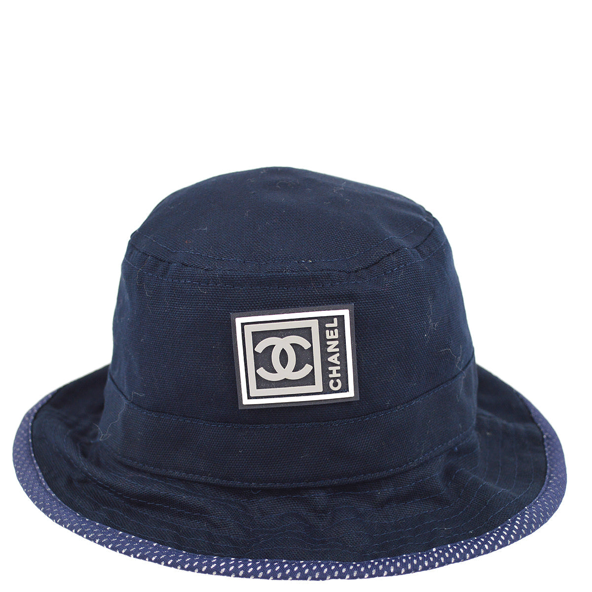 Luxury Chanel Navy Sport Line Bucket Hat #M Small New