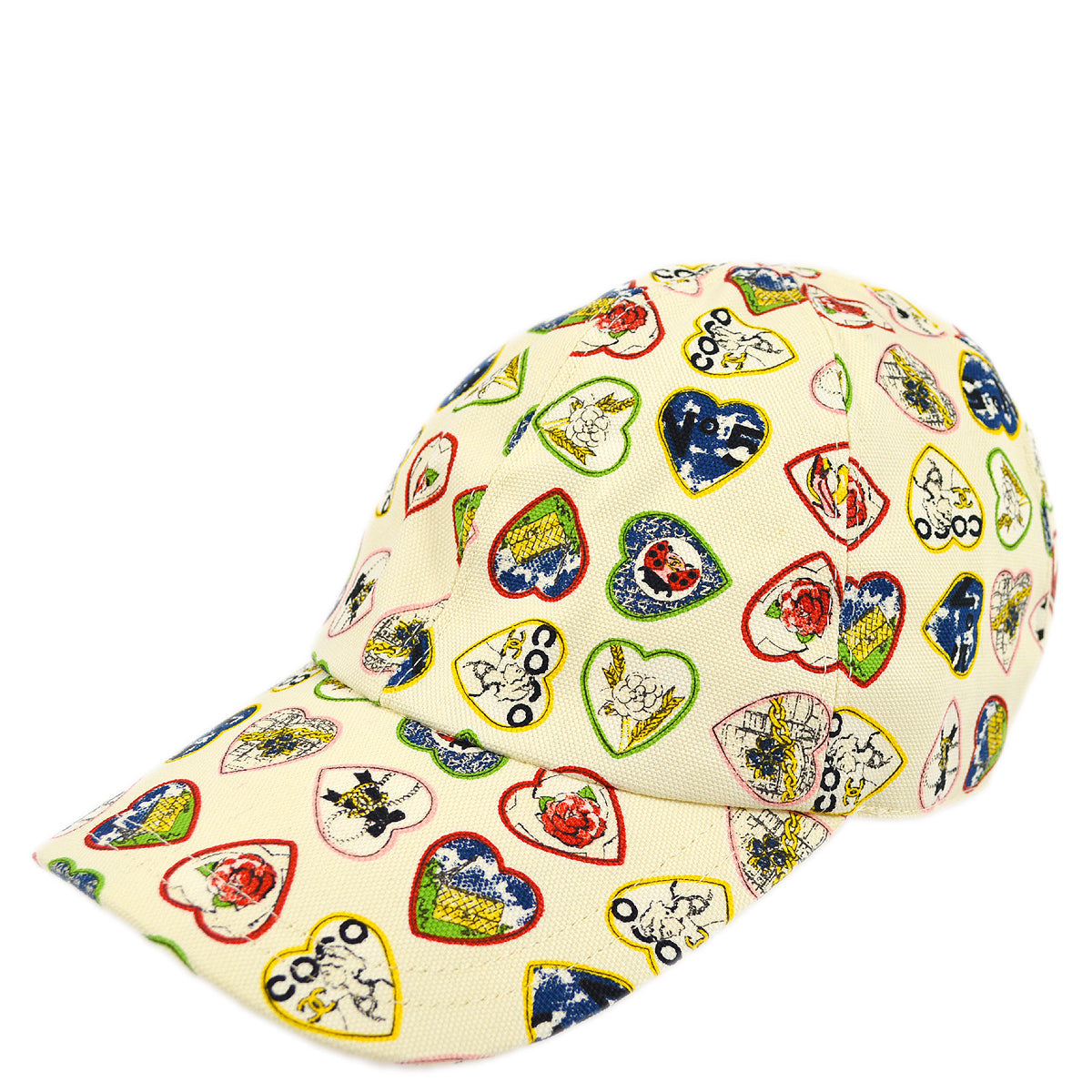 Luxury Chanel Ivory Valentine Cap Hat #M Small New