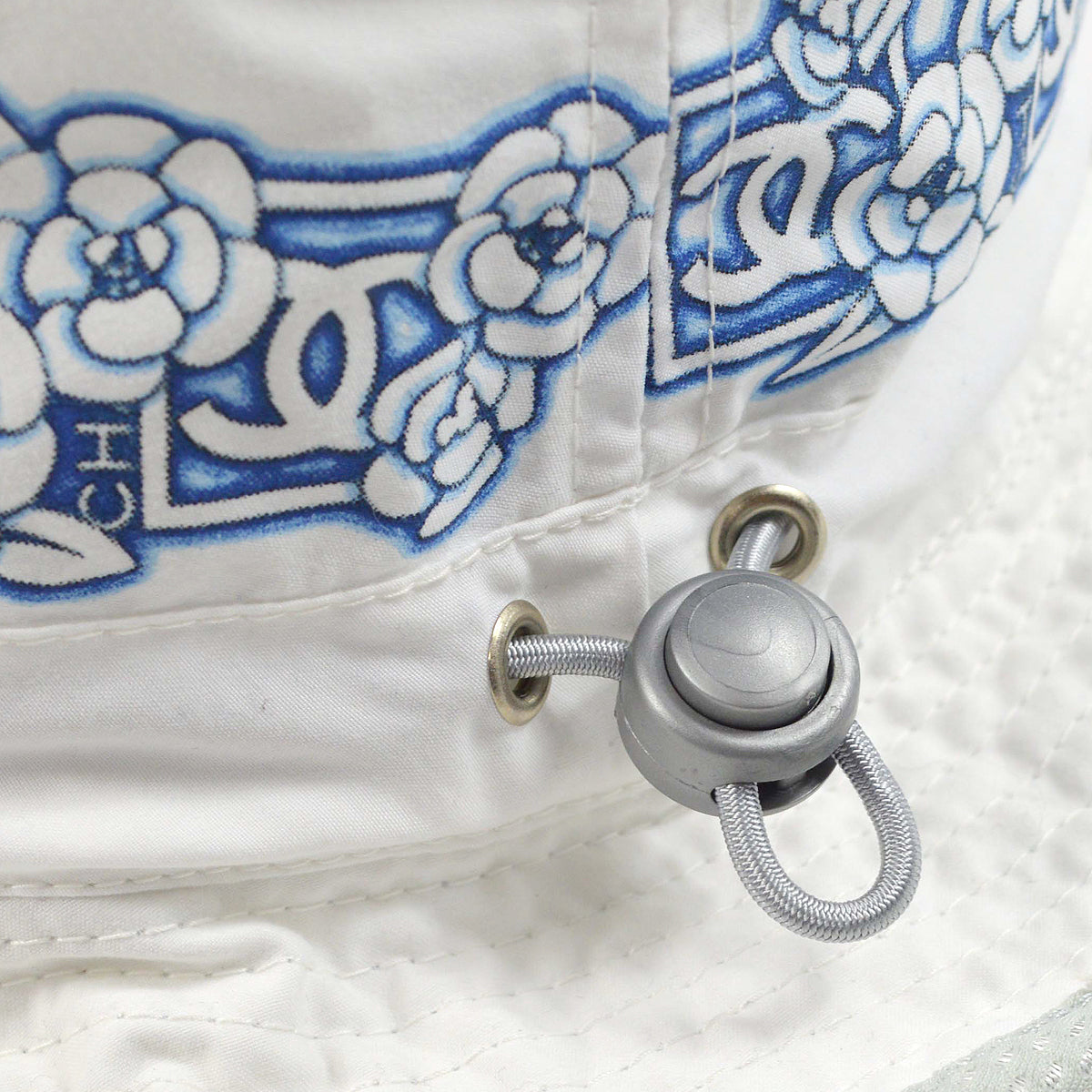 Luxury Chanel White Sport Line Bucket Hat #M Small New